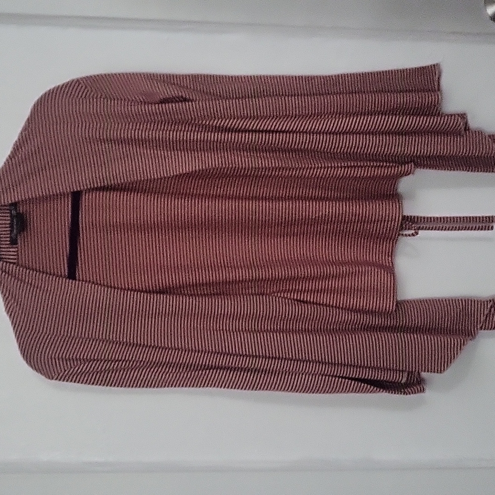 Red Striped Cardigan